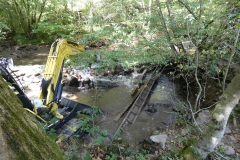 Restauration de la continuité écologique au niveau du Moulin de la Borie, sur la Boralde de Saint-Chély (sept. 2018)