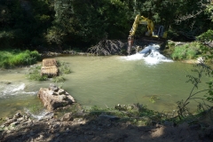 Restauration de la continuité écologique sur le Lot au niveau du Villaret de Balsièges (sept. 2018)